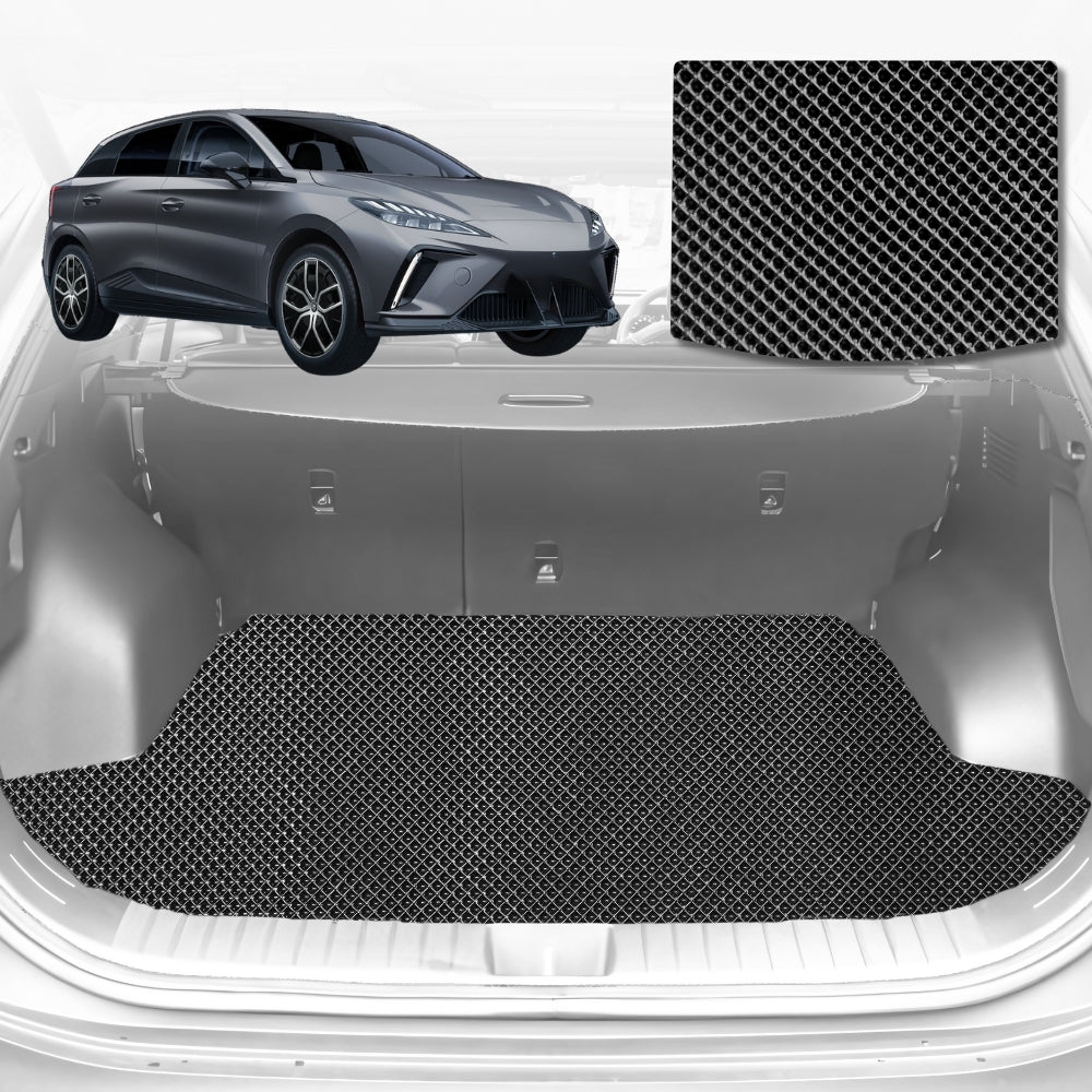 6D Diamond Car Boot Mat for All-new MG 4 EV (EH32) 2022-Current-Cargo Mat-Black-Outback GT