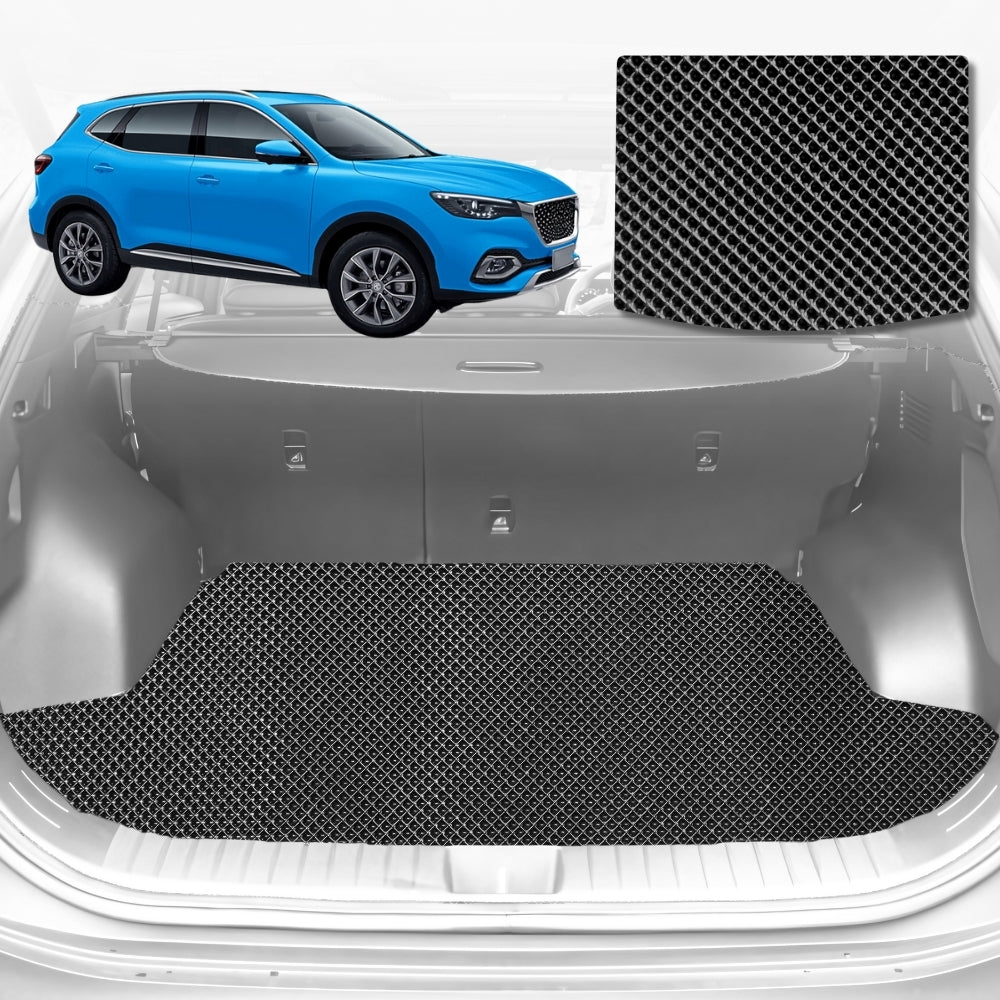 6D Diamond Car Boot Mat for MG HS 2018-Current-Cargo Mat-Black-Outback GT