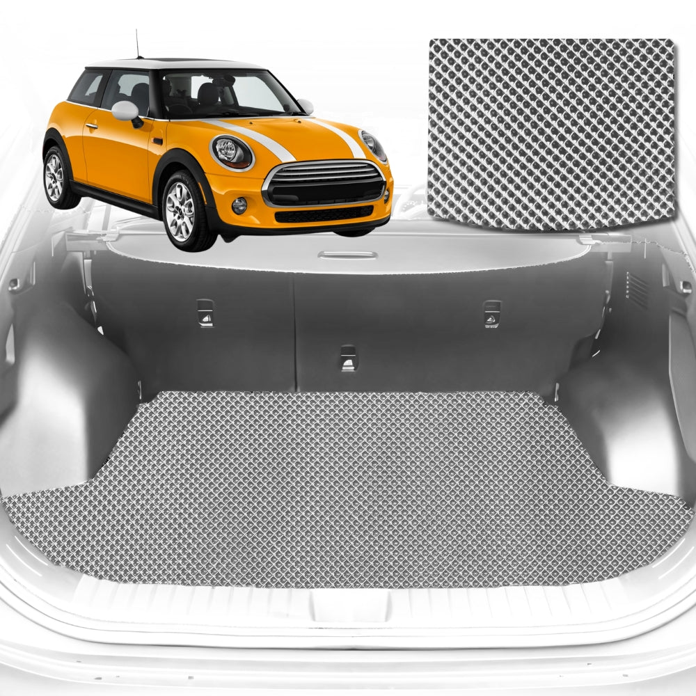 6D Diamond Car Boot Mat for MINI Cooper 3-Door Hatch (F56)2014-2024-Cargo Mat-Grey-Outback GT