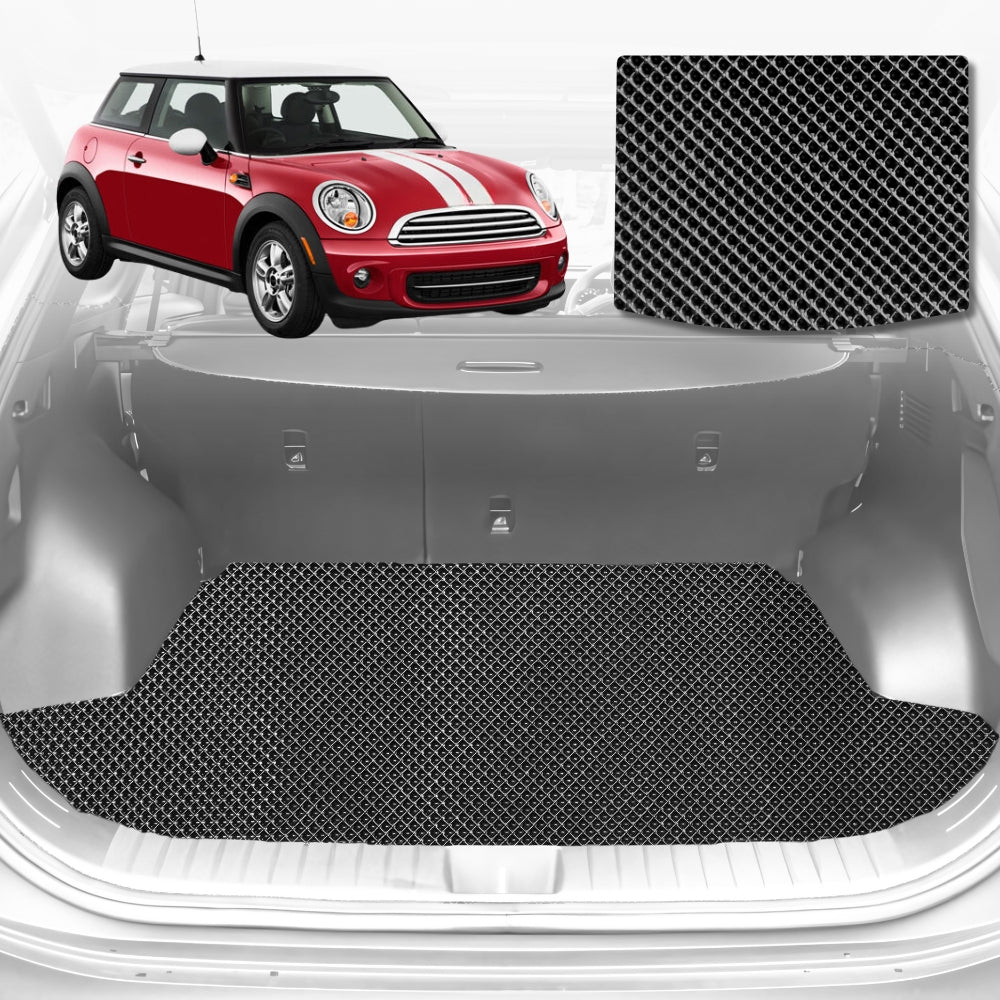 6D Diamond Car Boot Mat for MINI Cooper 3-Door Hatch (R56)2006-2013-Hatch-Cargo Mat-Black-Outback GT