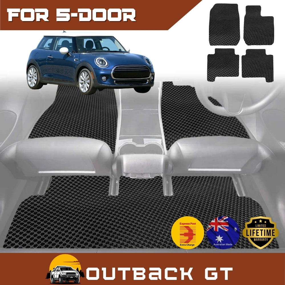 6D Diamond Car Floor Mats for MINI Cooper 5-Door Hatch (F55)2014-Current Full Set | Heavy Duty Carpet Liner