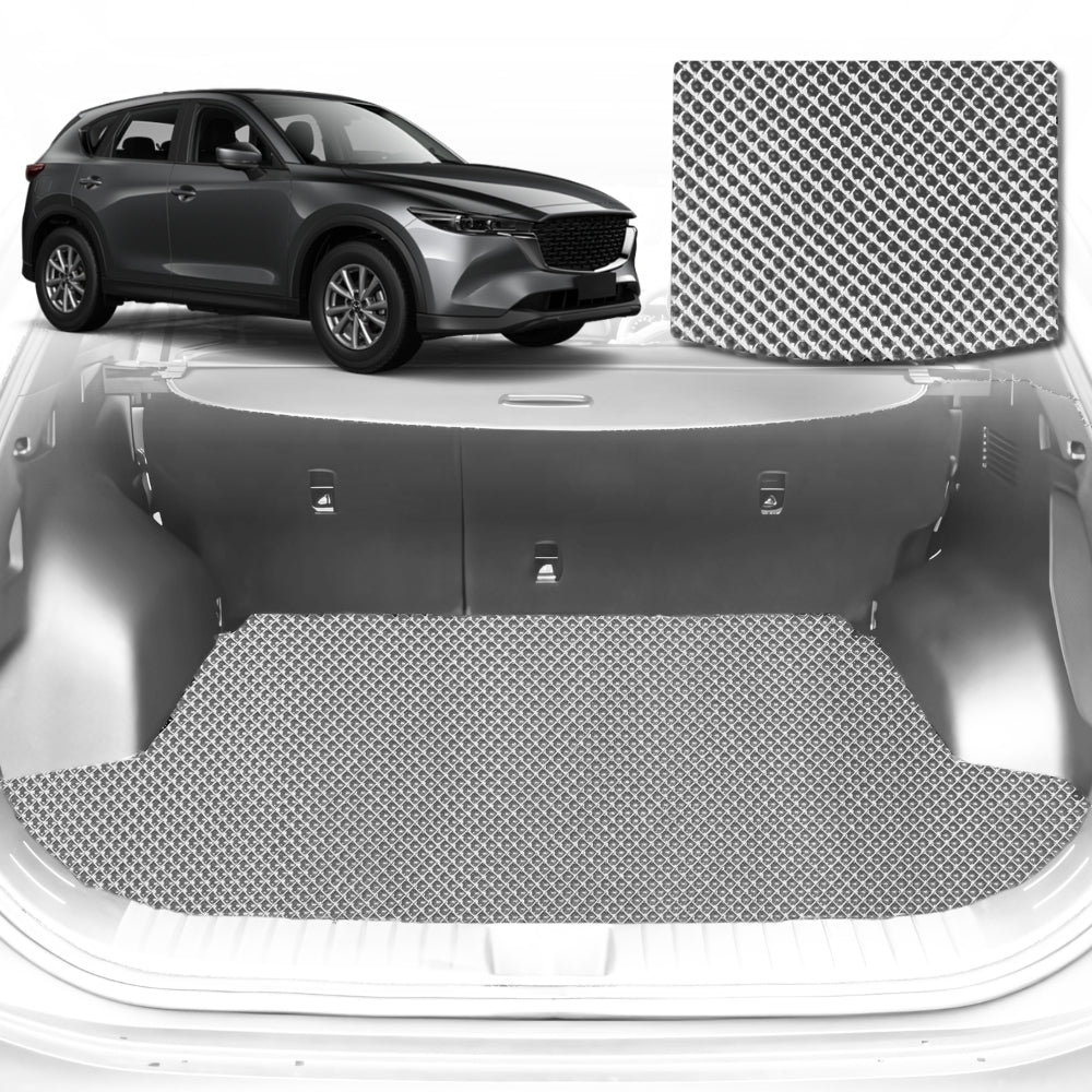 6D Diamond Car Boot Mat for Mazda CX-5 (KF)2017-Current-Cargo Mat-Grey-Outback GT