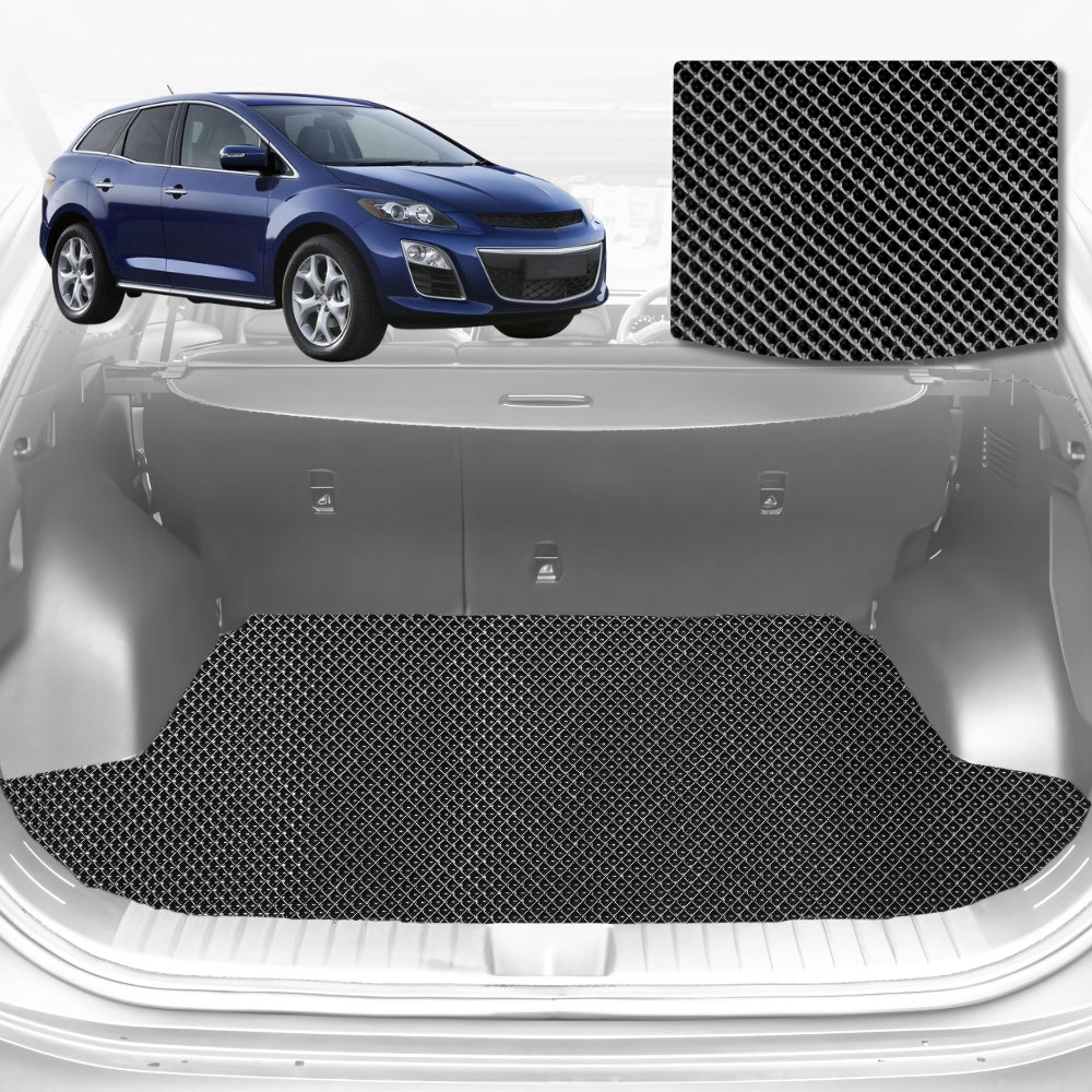 6D Diamond Car Boot Mat for Mazda CX-7 ER2006-2012-Cargo Mat-Black-Outback GT