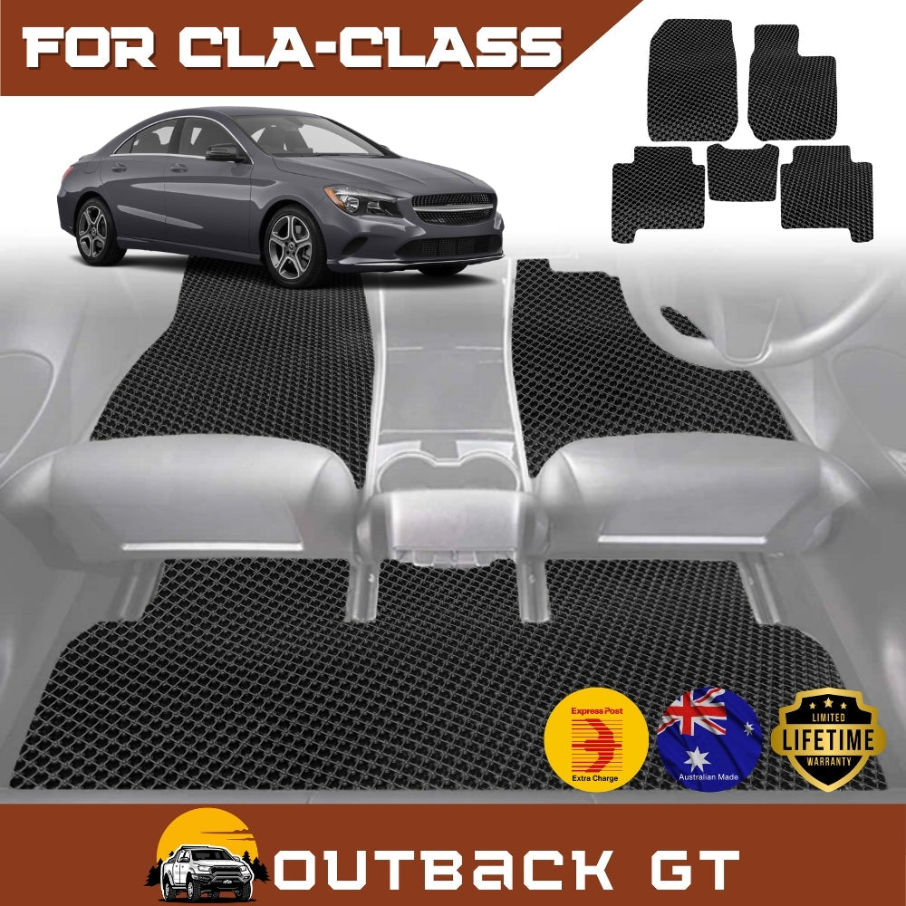 6D Diamond Car Floor Mats for Mercedes-Benz CLA-Class (C117)2013-2019 Full Set | Heavy Duty Carpet Liner