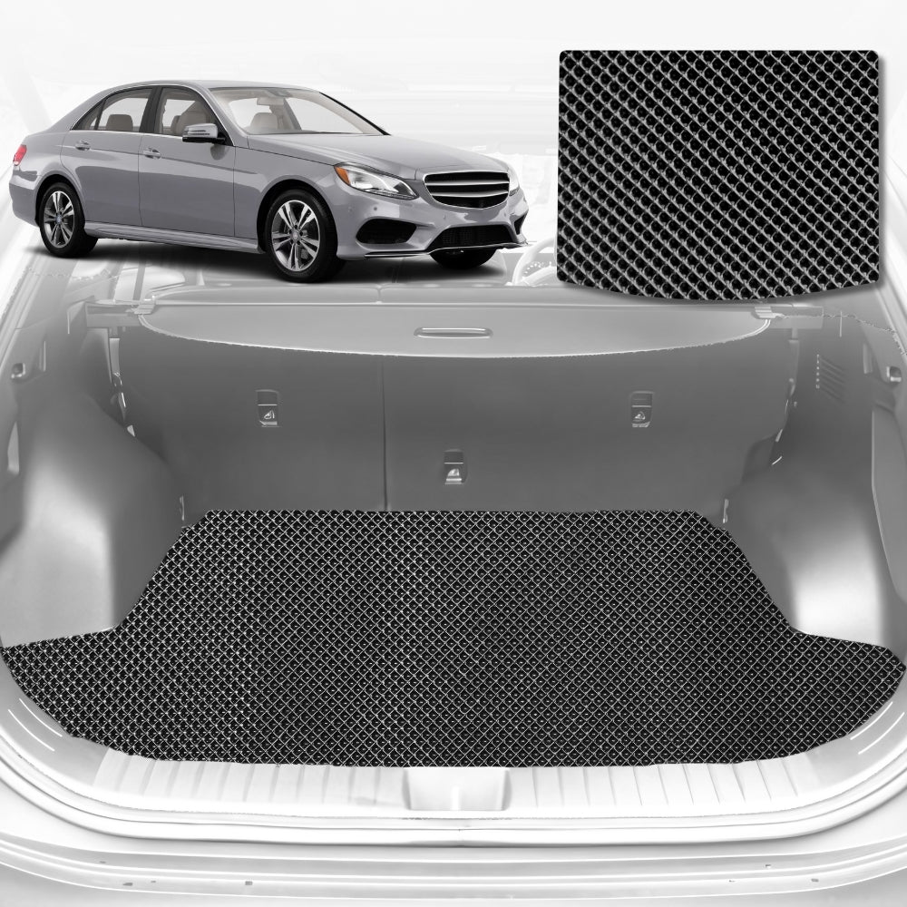 6D Diamond Car Boot Mat for Mercedes-Benz E-Class Sedan (W212)2009-2016-Sedan-Cargo Mat-Black-Outback GT