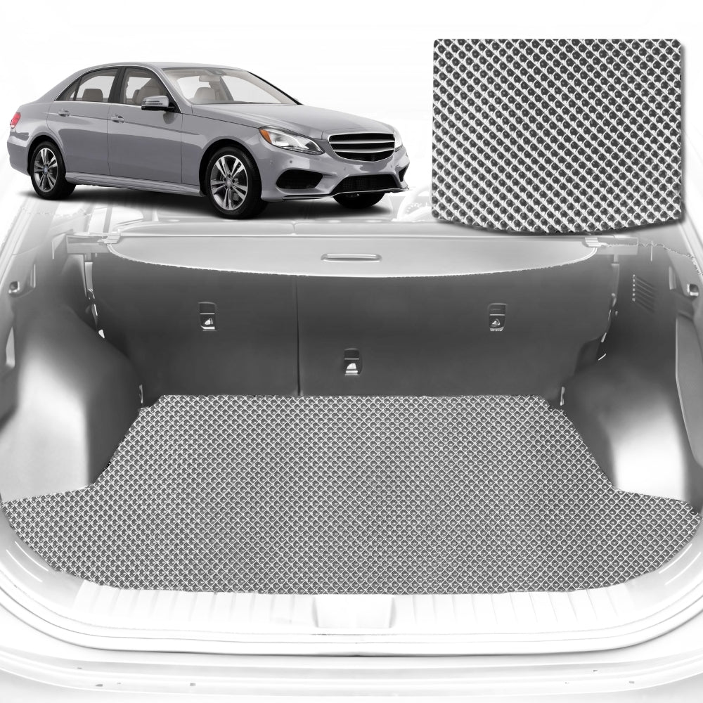 6D Diamond Car Boot Mat for Mercedes-Benz E-Class Sedan (W212)2009-2016-Sedan-Cargo Mat-Grey-Outback GT