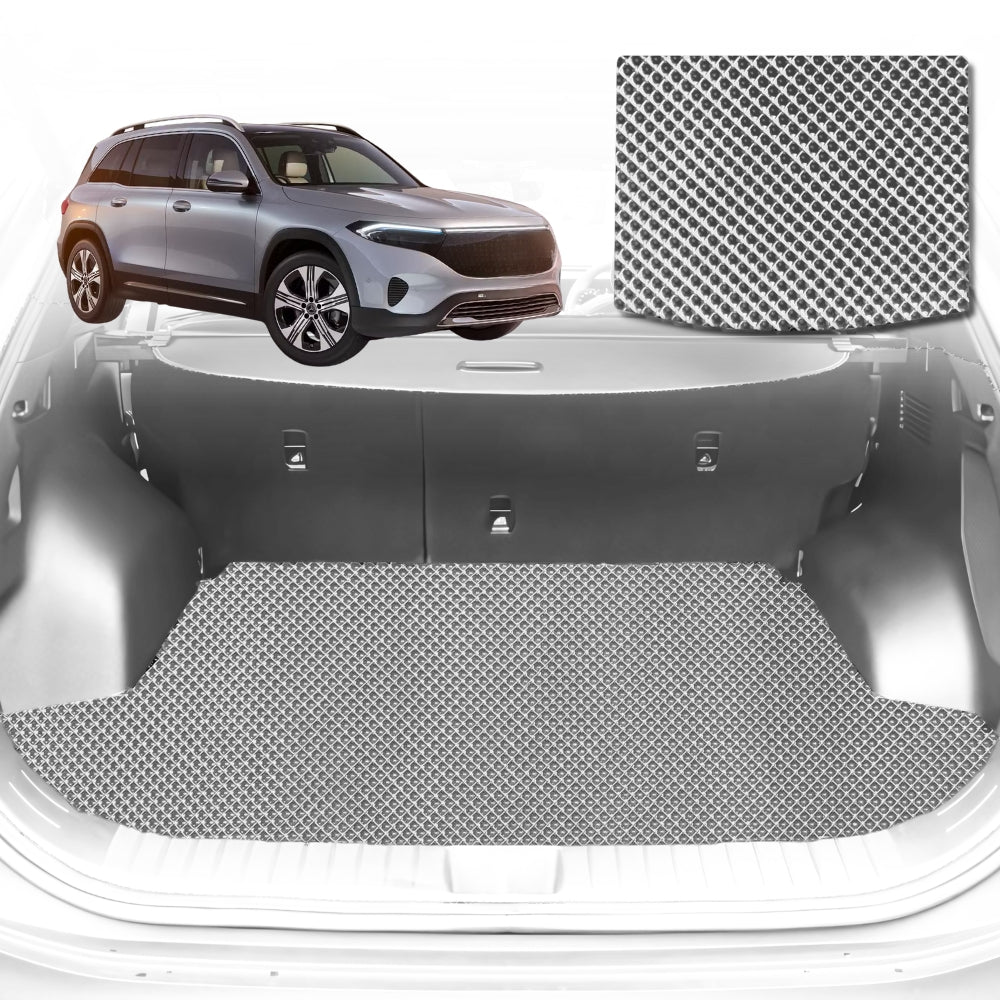 6D Diamond Car Boot Mat for Mercedes-Benz EQA SUV H2432021-Current-Cargo Mat-Grey-Outback GT