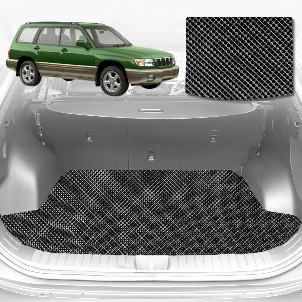 6D Diamond Car Boot Mat for Subaru Forester (SG 79V)2002-2008-Cargo Mat-Black-Outback GT
