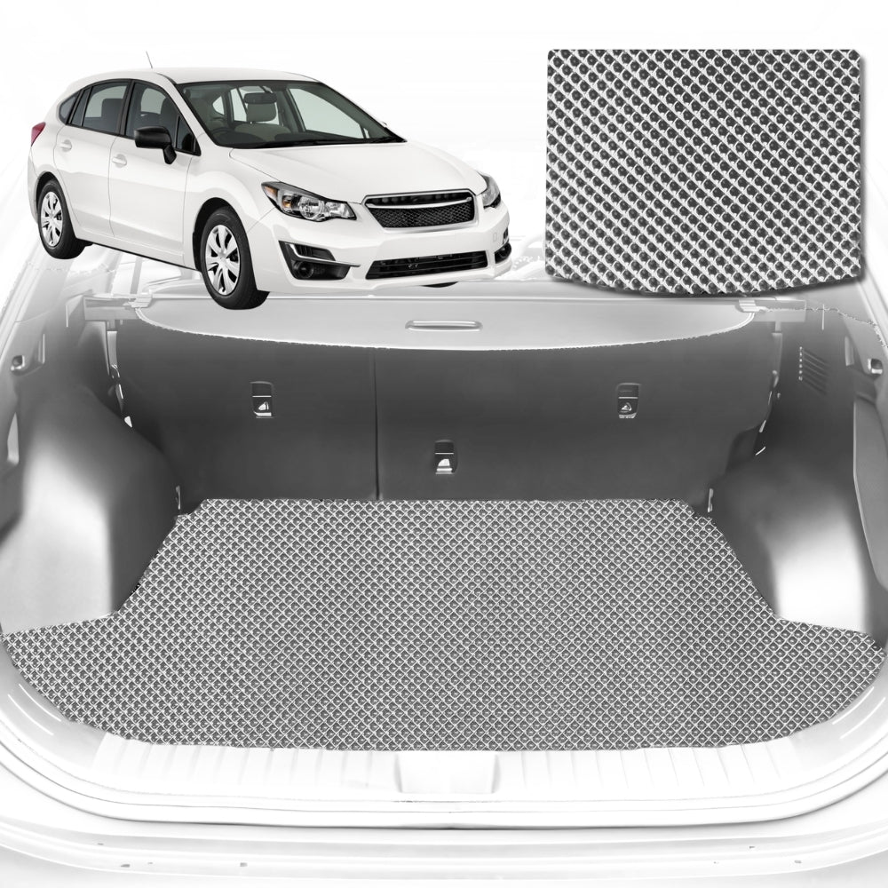 6D Diamond Car Boot Mat for Subaru Impreza G3, G42011-2016-Sedan-Cargo Mat-Grey-Outback GT