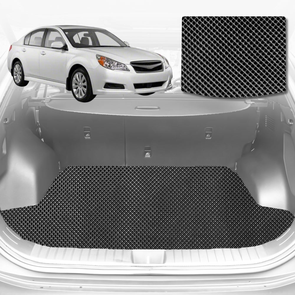 6D Diamond Car Boot Mat for Subaru Liberty 5GEN2009-2014-Sedan-Cargo Mat-Black-Outback GT