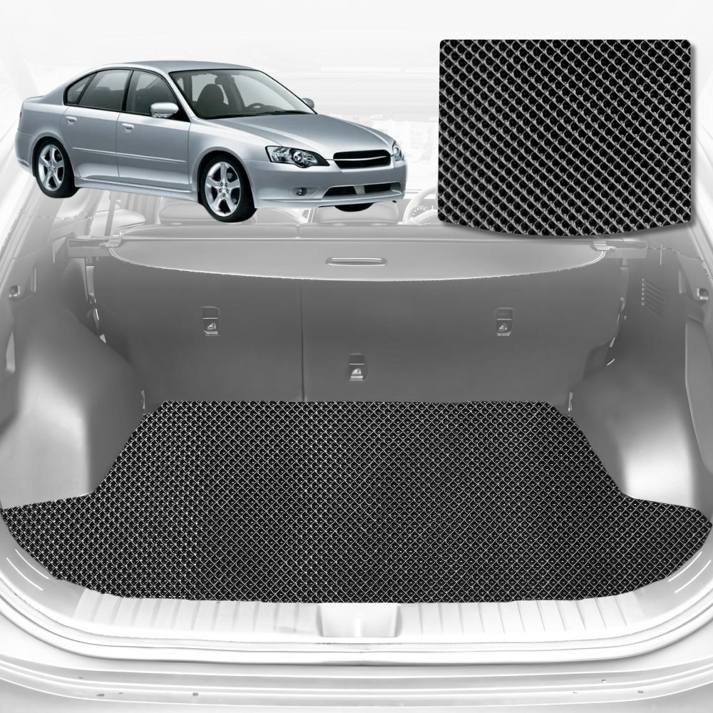 6D Diamond Car Boot Mat for Subaru Liberty 6GEN2015-2020-Sedan-Cargo Mat-Black-Outback GT