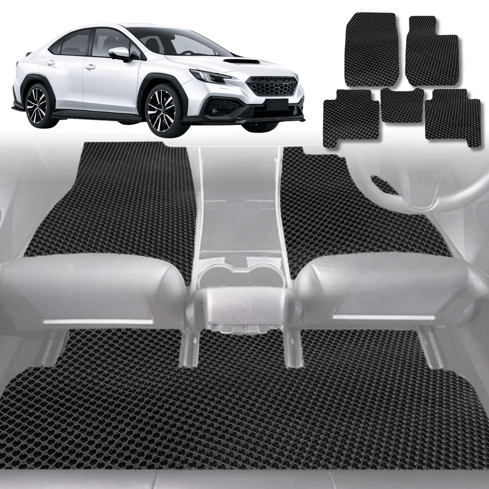 6D Diamond Car Floor Mats for Subaru WRX 2022-Current-Full Set-Black-Outback GT
