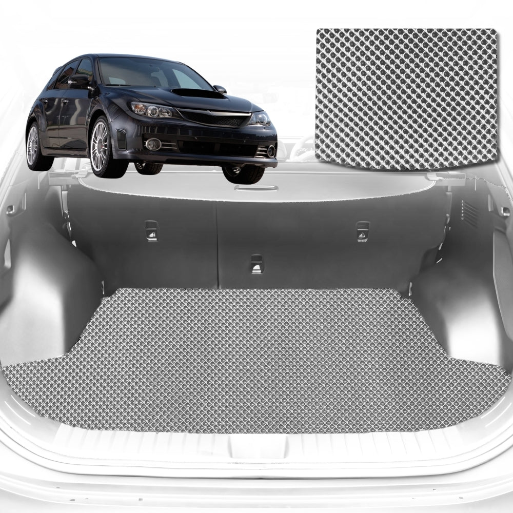6D Diamond Car Boot Mat for Subaru WRX 2008-2014-Sedan-Cargo Mat-Grey-Outback GT
