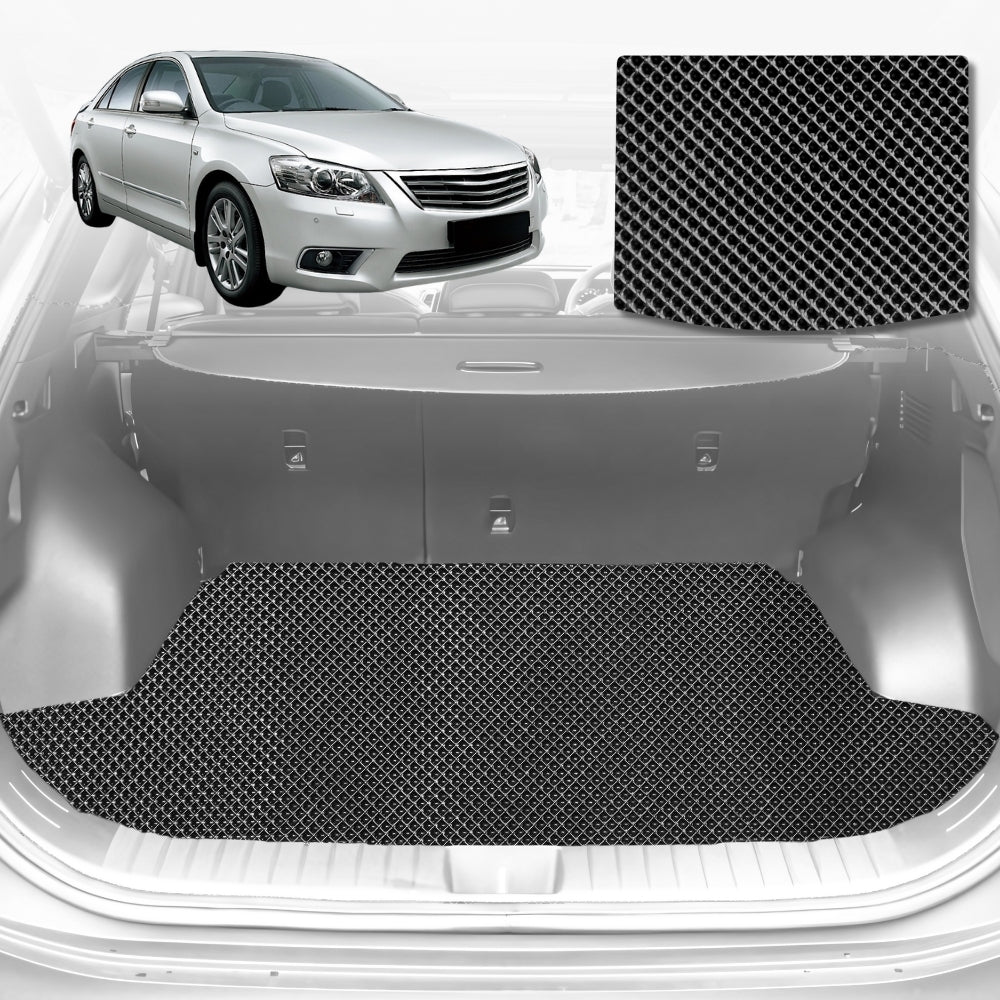 6D Diamond Car Boot Mat for Toyota Aurion (XV40)2006-2012-Sedan-Cargo Mat-Black-Outback GT