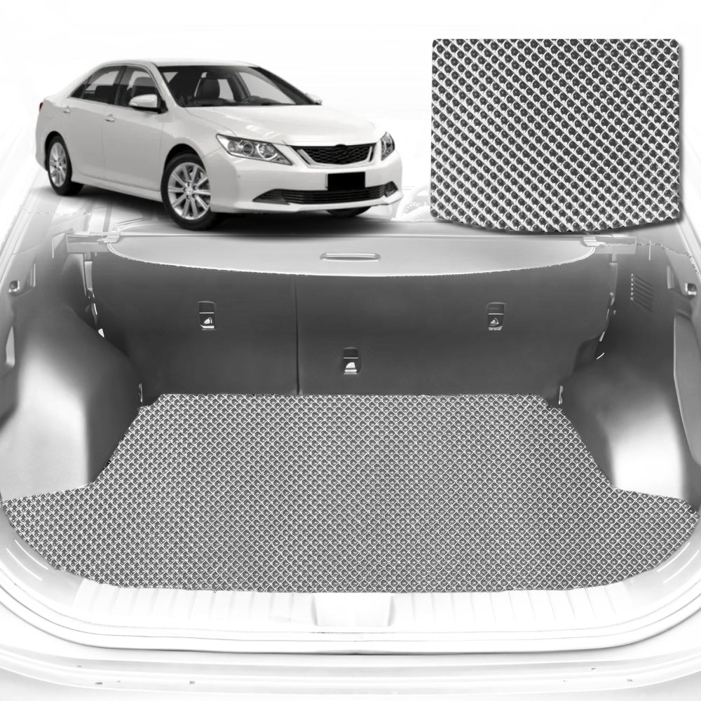 6D Diamond Car Boot Mat for Toyota Aurion (XV50)2012-2017-Sedan-Cargo Mat-Grey-Outback GT