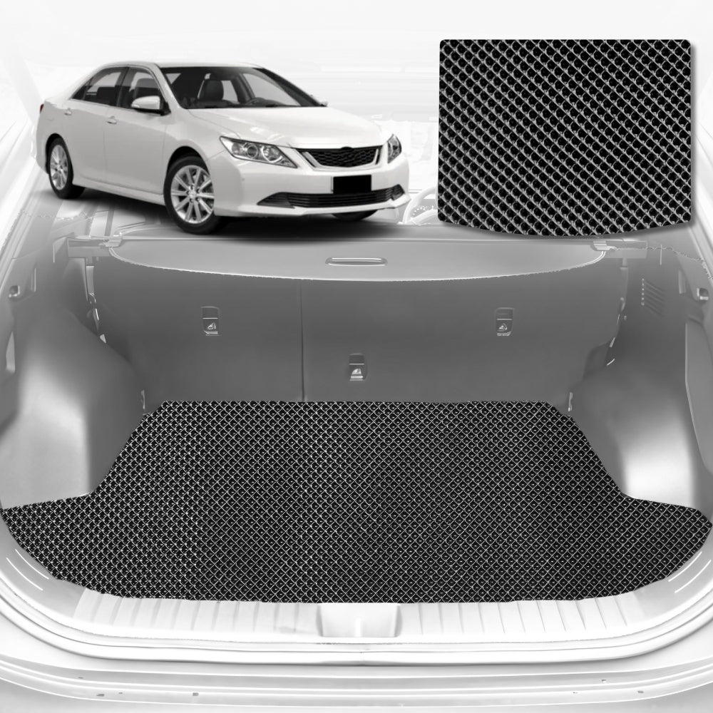 6D Diamond Car Boot Mat for Toyota Aurion (XV50)2012-2017-Sedan-Cargo Mat-Black-Outback GT