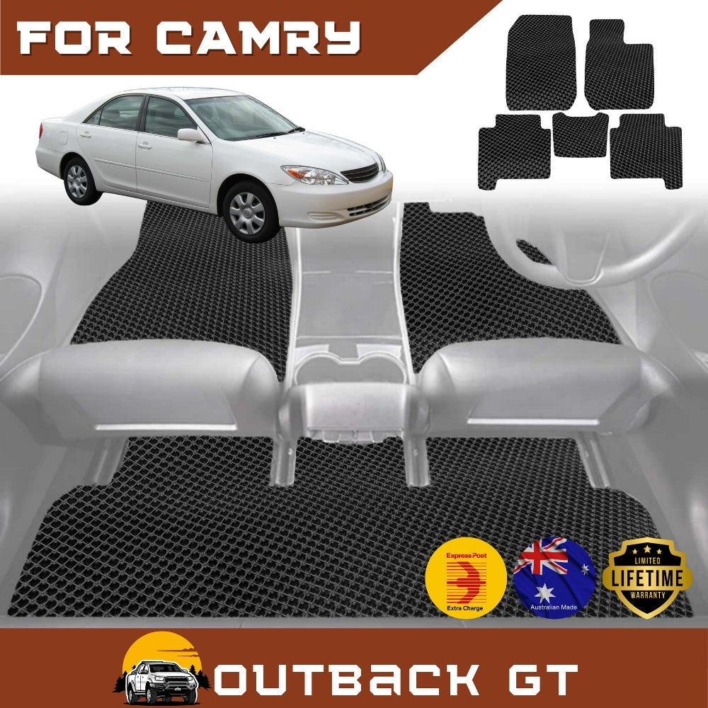 6D Diamond Car Floor Mats for Toyota Camry (XV30)2002-2006 Full Set | Heavy Duty Carpet Liner