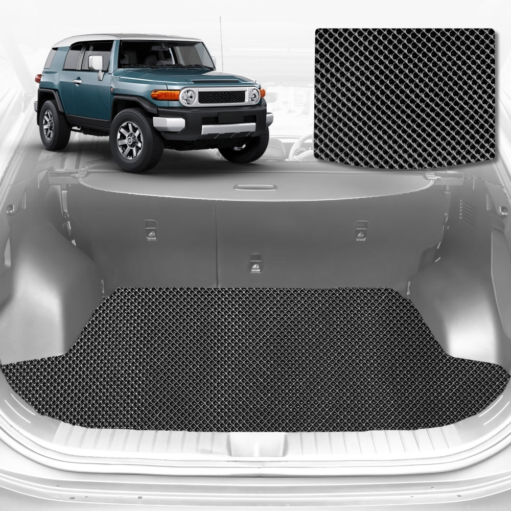 6D Diamond Car Boot Mat for Toyota FJ Cruiser 2010-2017-Cargo Mat-Black-Outback GT