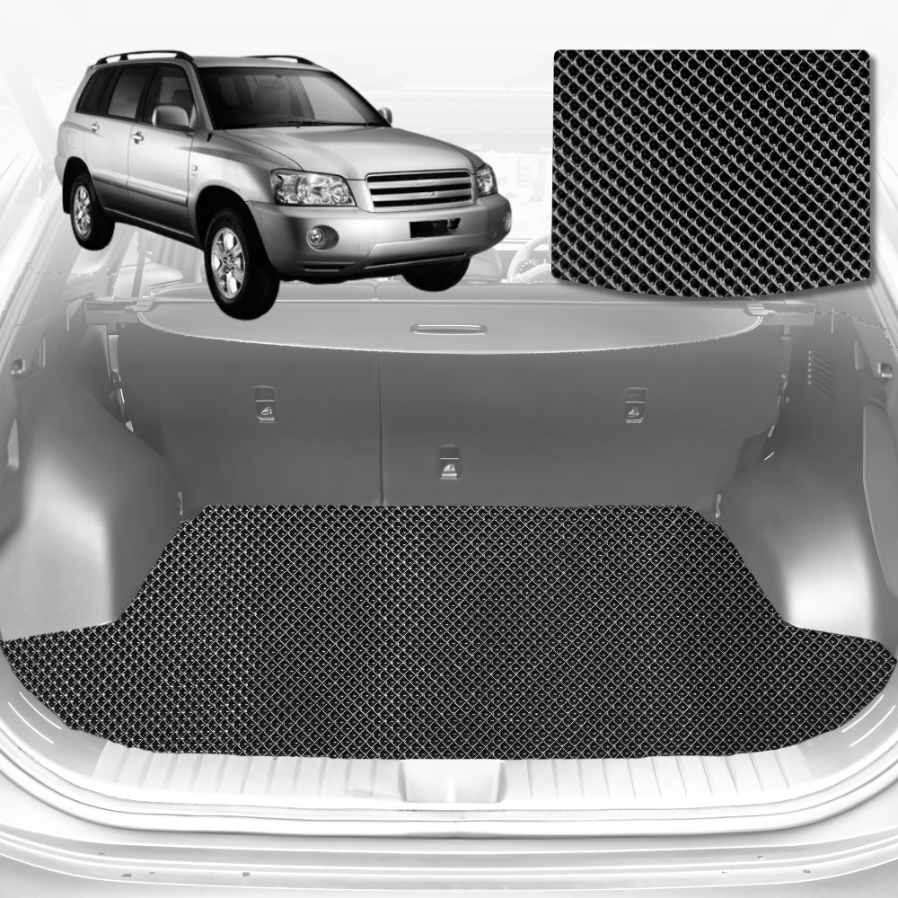 6D Diamond Car Boot Mat for Toyota Kluger (XU20)2001-2007-Cargo Mat-Black-Outback GT
