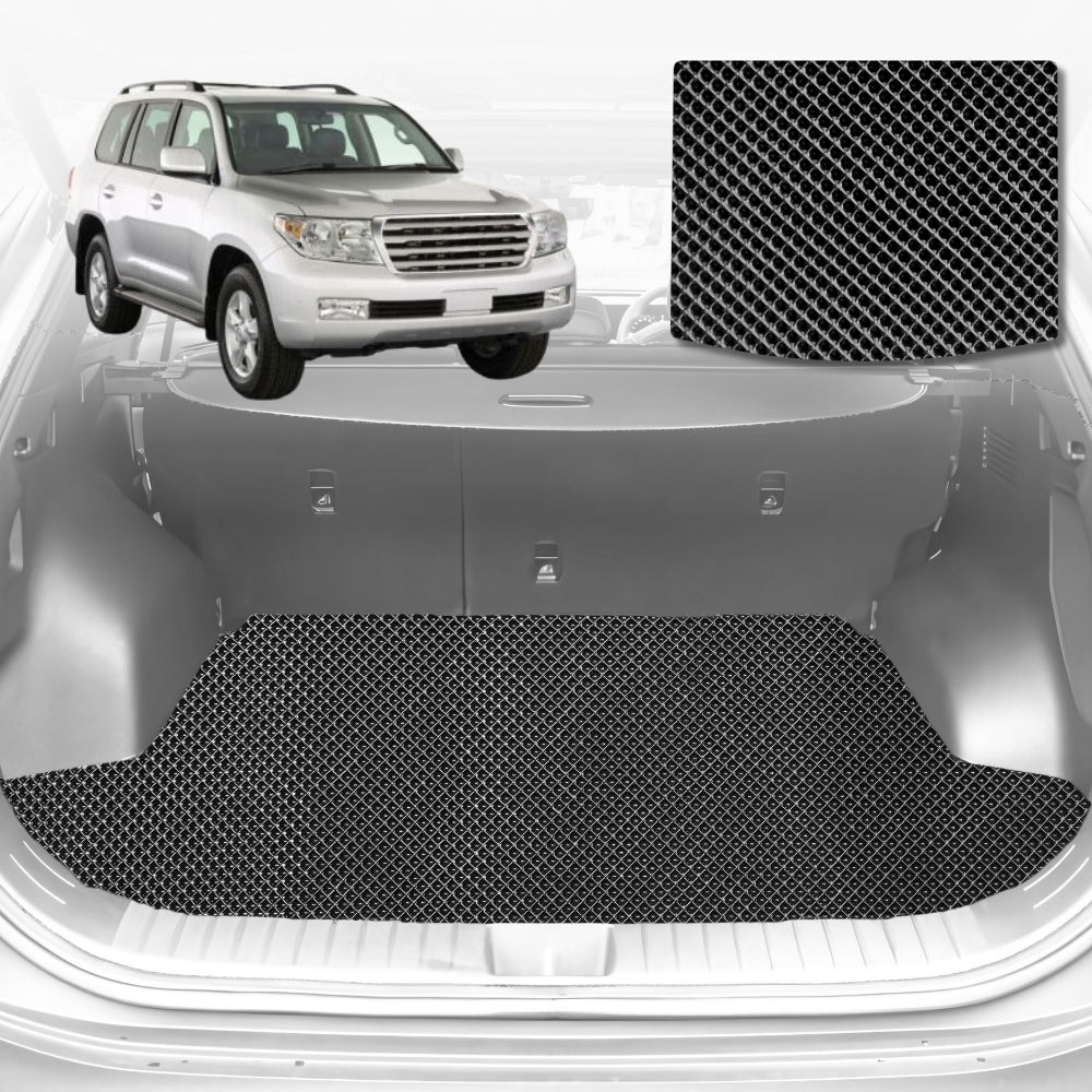 6D Diamond Car Boot Mat for Toyota LandCruiser 100 1998-2007-Cargo Mat-Black-Outback GT
