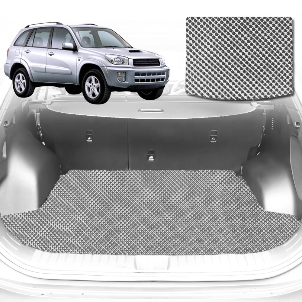 6D Diamond Car Boot Mat for Toyota RAV4 2-Door (XA20)2000-2005-Cargo Mat-Grey-Outback GT