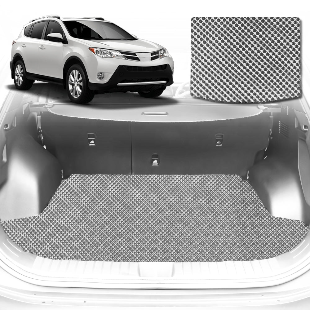 6D Diamond Car Boot Mat for Toyota RAV4 (XA40)2013-2018-Cargo Mat-Grey-Outback GT