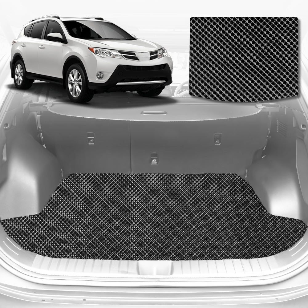 6D Diamond Car Boot Mat for Toyota RAV4 (XA40)2013-2018-Cargo Mat-Black-Outback GT