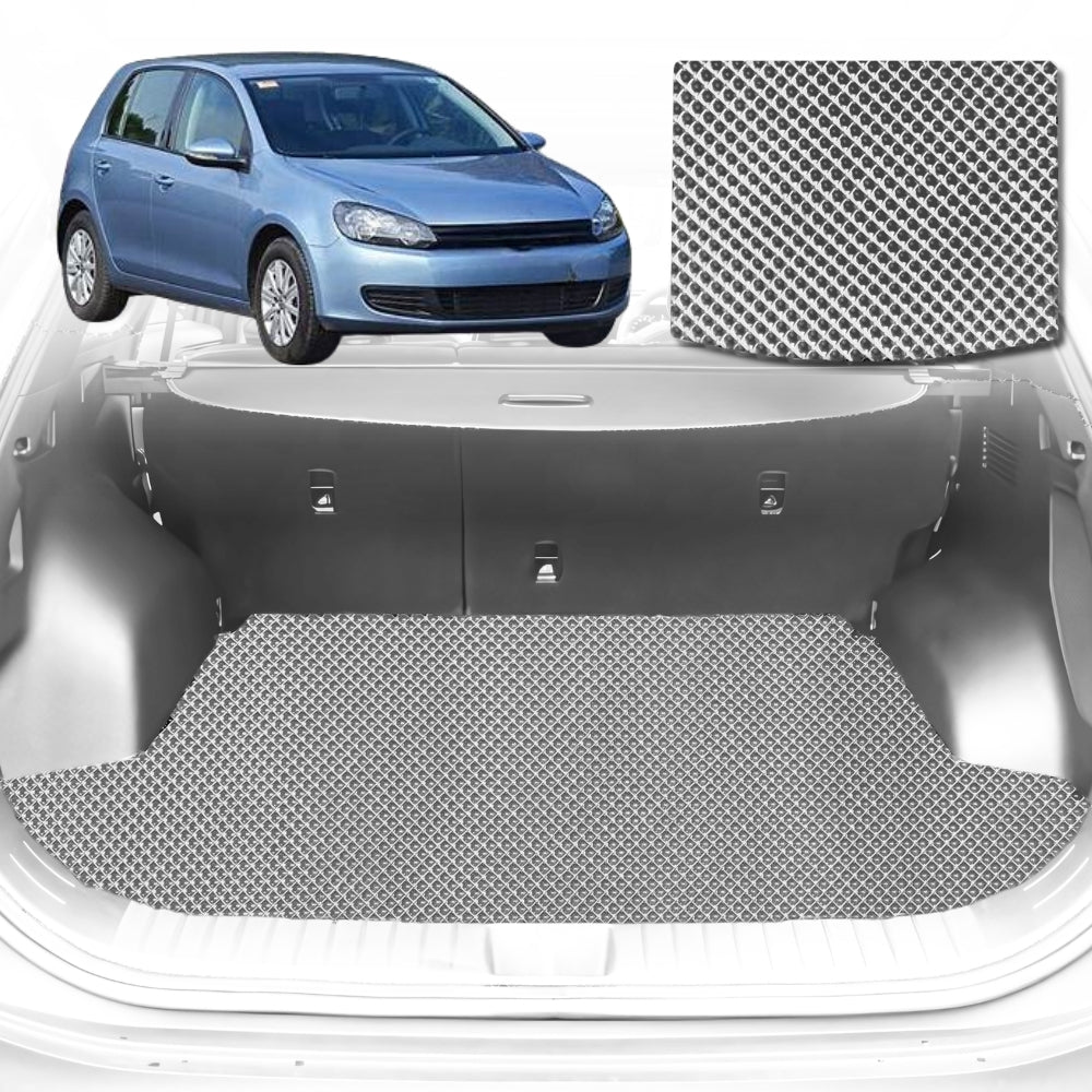 6D Diamond Car Boot Mat for VolksWagen Golf Hatch/Wagon (MK6)2009-2013-Wagon-Cargo Mat-Grey-Outback GT