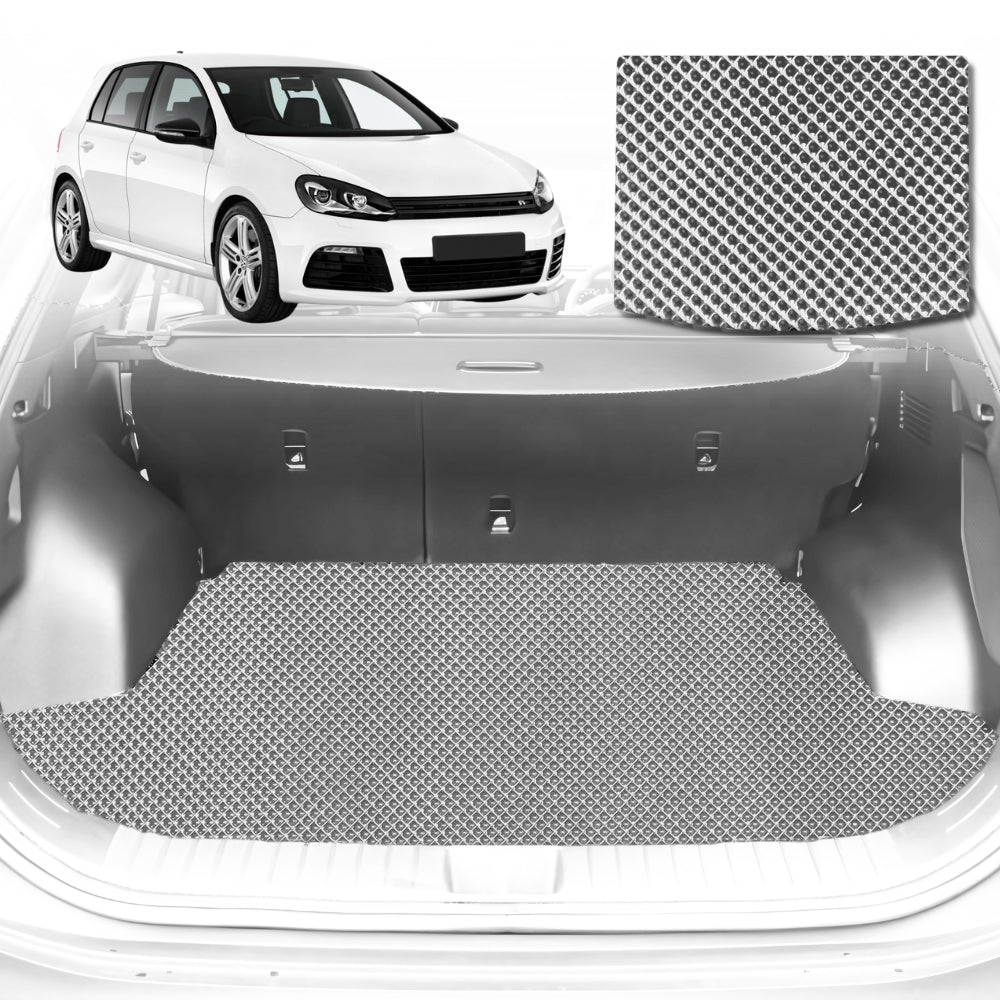 6D Diamond Car Boot Mat for VolksWagen Golf Hatch/Wagon (MK7)2013-2021-Cargo Mat-Grey-Outback GT