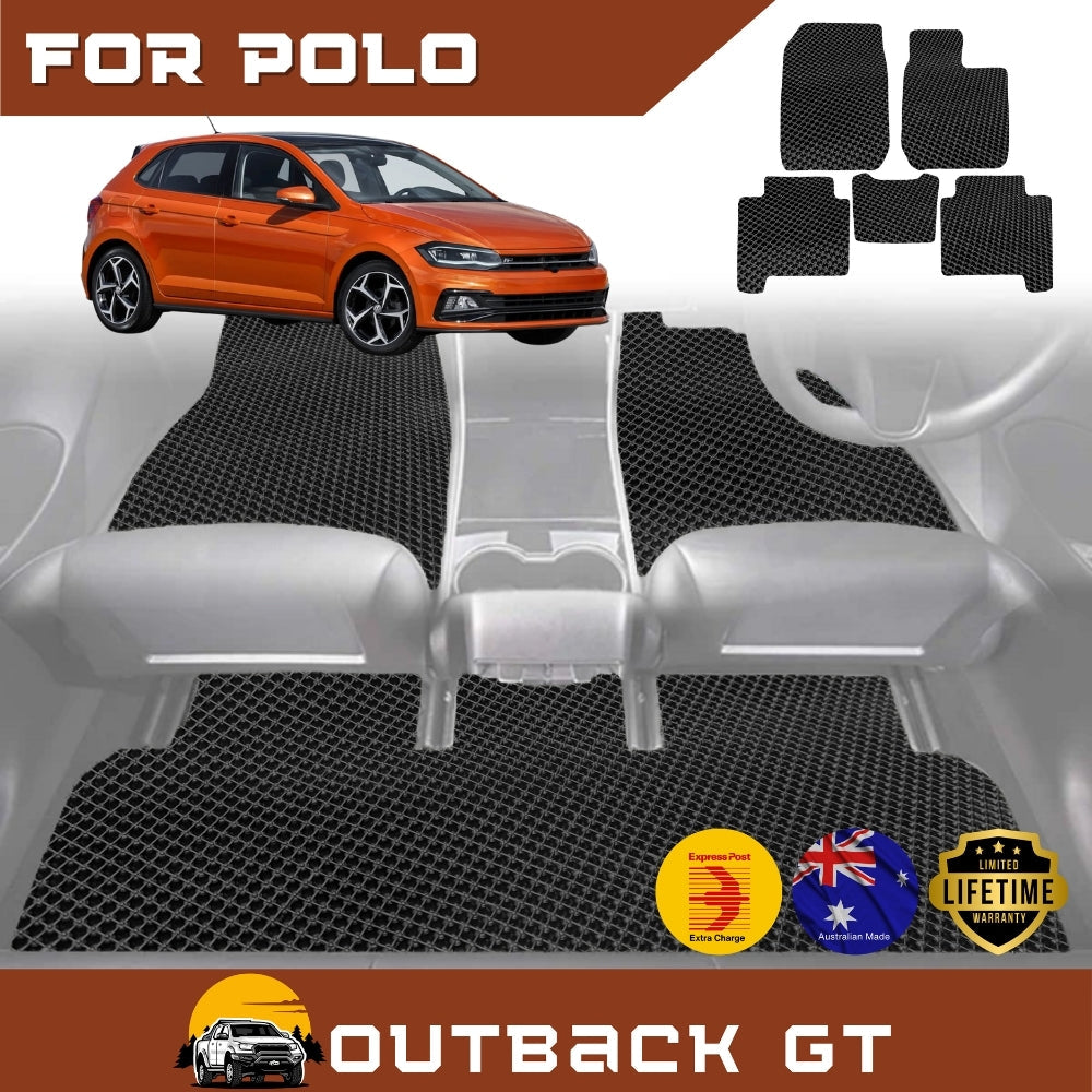 6D Diamond Car Floor Mats for VolksWagen Polo (MK6)2018-Current Full Set | Heavy Duty Carpet Liner