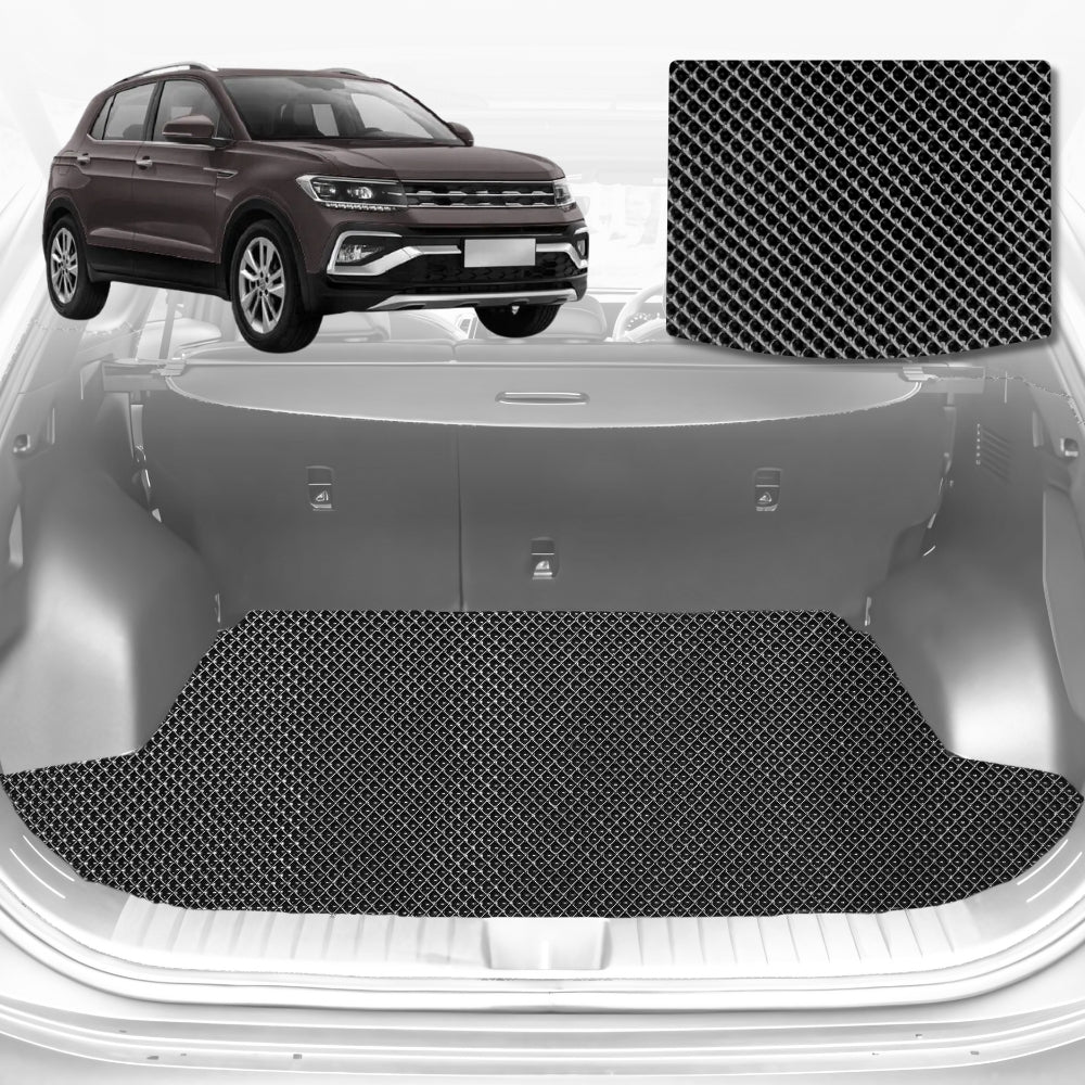 6D Diamond Car Boot Mat for VolksWagen T-Cross C12020-Current-Cargo Mat-Black-Outback GT