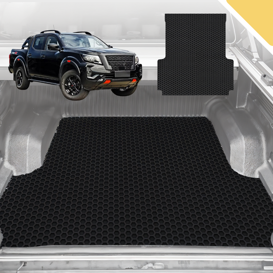 Outback GT 6D Pro Ute Tub Mat for Nissan Navara Dual Cab Pro-4X 2022-Current (with Factory Plastic tub Liner) Black