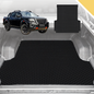 Outback GT 6D Pro Ute Tub Mat for Nissan Navara Dual Cab Pro-4X 2022-Current (with Factory Plastic tub Liner) Black