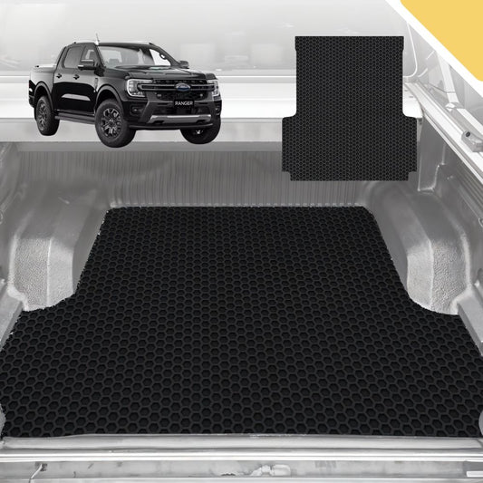 Outback GT 6D Pro Ute Tub Mat for Ford Ranger Dual Cab 2022-Current (With Spray On Liner or No Liner) - Black