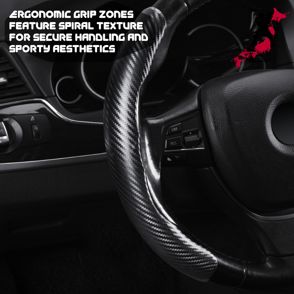 Black Samurai Segmented Steering Wheel Cover for Nissan Skyline 2006 - 2014 (V36)