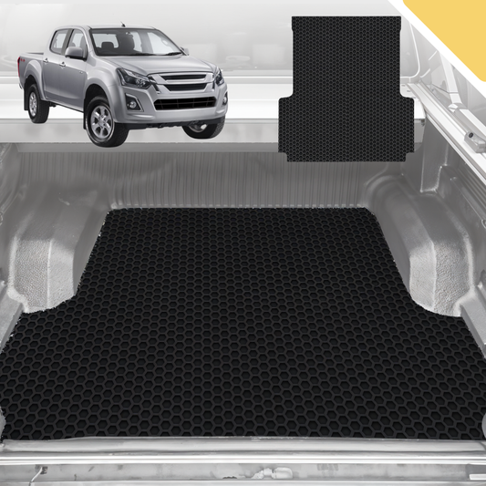 Outback GT 6D Pro Ute Tub Mat for Isuzu D-Max Crew Cab RG 2020-Current (with Factory Plastic tub Liner) - Black