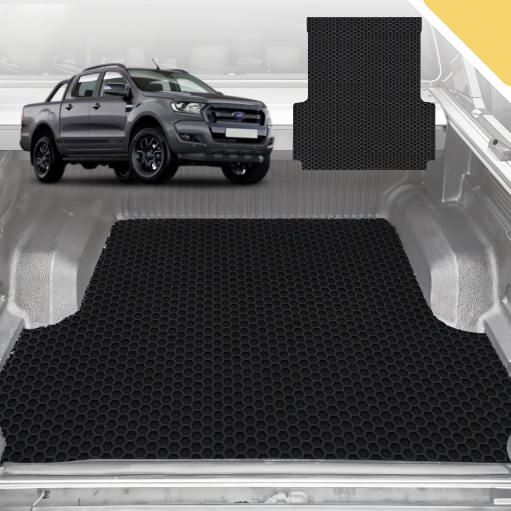 Outback GT 6D Pro Ute Tub Mat for Ford Ranger (PX2 Dual Cab Ute) 2015-2018 (with Spray on Liner or no Liner) - Black