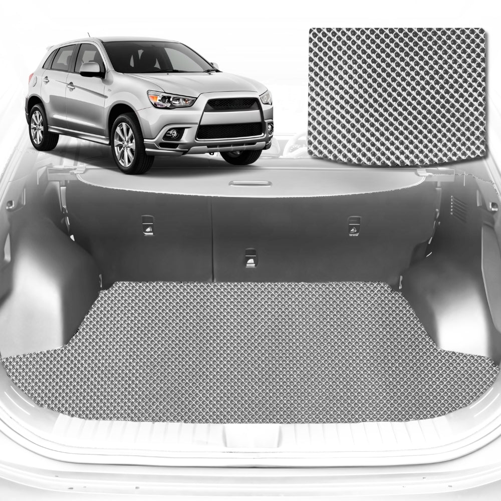 6D Diamond Car Boot Mat for Mitsubishi ASX (GA)2010-Current-Cargo Mat-Grey-Outback GT