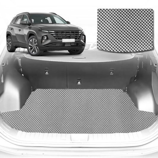 6D Diamond Car Boot Mat for Hyundai Tucson (NX4)2021-Current-Cargo Mat-Grey-Outback GT
