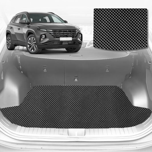 6D Diamond Car Boot Mat for Hyundai Tucson (NX4)2021-Current-Cargo Mat-Black-Outback GT