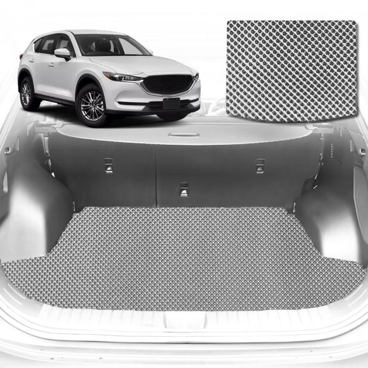 6D Diamond Car Boot Mat for Mazda CX-5 (KE)2012-2017-Cargo Mat-Grey-Outback GT