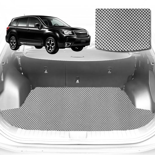6D Diamond Car Boot Mat for Subaru Forester (SJ)2013-2018-Cargo Mat-Grey-Outback GT