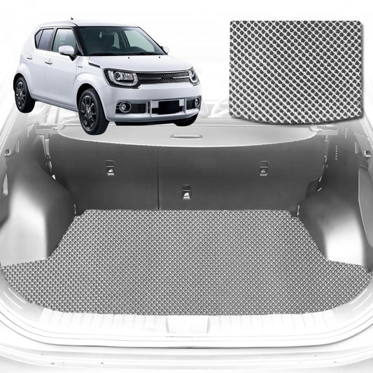 6D Diamond Car Boot Mat for Suzuki Ignis 2016-Current-Cargo Mat-Grey-Outback GT
