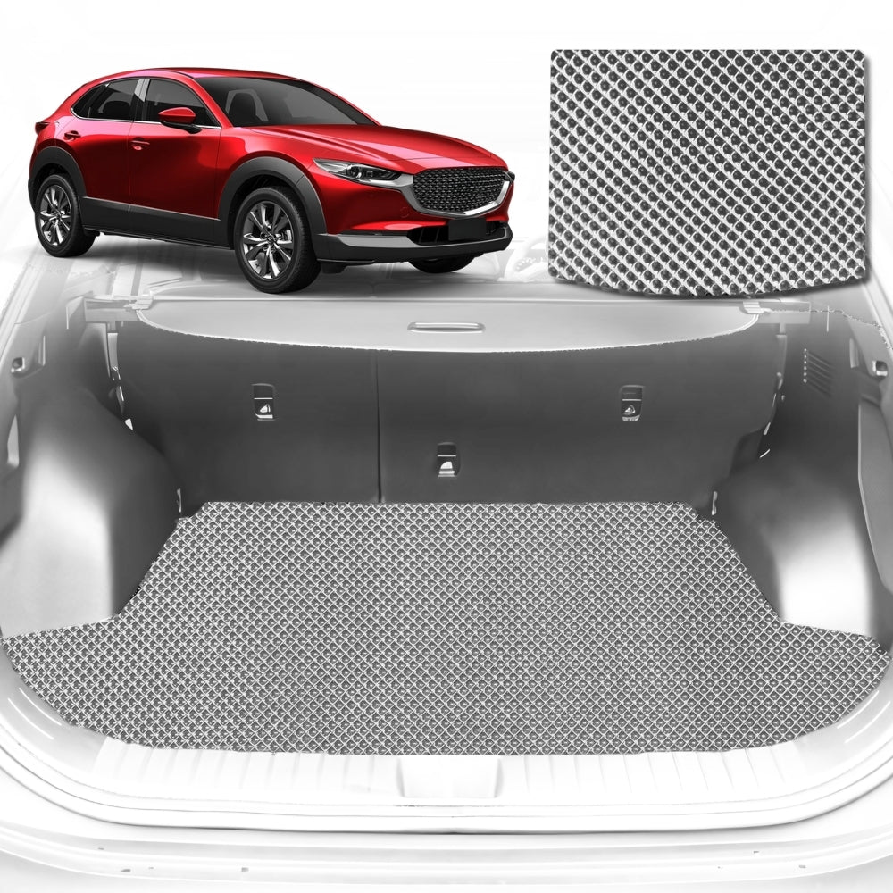 6D Diamond Car Boot Mat for Mazda CX-30 (DM)2019-Current-Cargo Mat-Grey-Outback GT