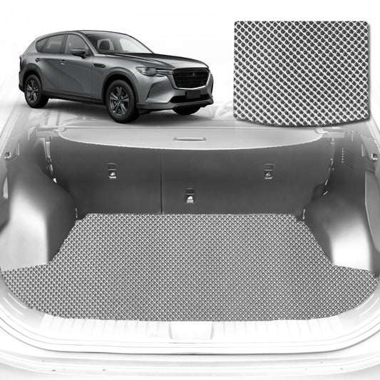 6D Diamond Car Boot Mat for All-new Mazda CX-60 (KH)2022-Current-Cargo Mat-Grey-Outback GT