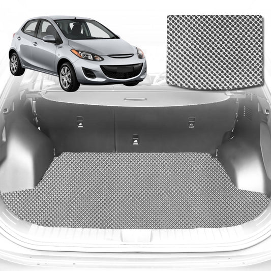 6D Diamond Car Boot Mat for Mazda 3 (BM BN)2014-2018-Cargo Mat-Grey-Outback GT