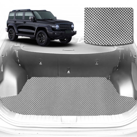 6D Diamond Car Boot Mat for All-new Haval Tank 300 2023-CurrenT without right flap-Cargo Mat-Grey-Outback GT