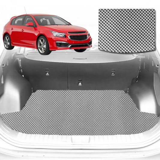 6D Diamond Car Boot Mat for Holden Cruze JH2009-2016-Sedan-Cargo Mat-Grey-Outback GT
