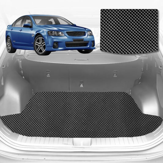 6D Diamond Car Boot Mat for Holden Commodore (VF)2013-2017-Cargo Mat-Black-Outback GT