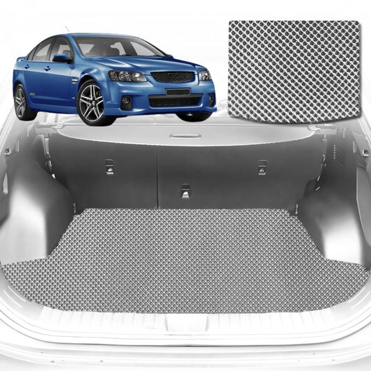 6D Diamond Car Boot Mat for Holden Commodore (VF)2013-2017-Cargo Mat-Grey-Outback GT